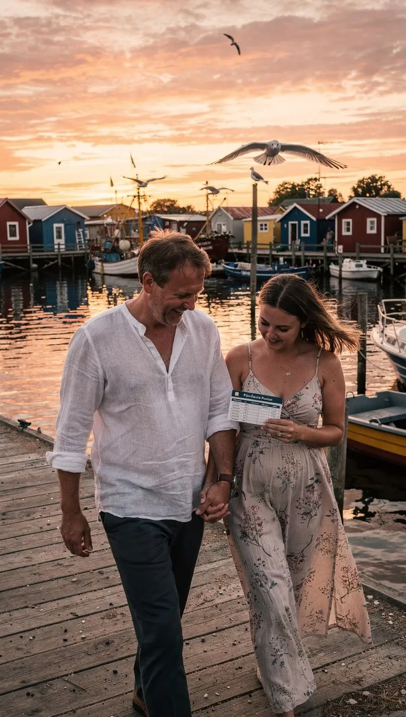 A cozy seaside cottage with a rental bike parked outside, showcasing the charm of Latvia's coastal villages.
